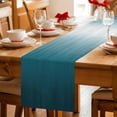 thumbnail image 5 of Blue Ombre Table Runner 120 Inches Long Farmhouse Dress Scarves, Contemporary Gradient Abstract Art Dining Tablerunner for Coffee Table/Kitchen Island/Party Décor, 13" x 120", 5 of 8