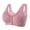 Pink, variant on QASIEATN Front Closure Daisy Bras for Older Women No Underwire Full Coverage Bralette Plus Size Push Up Bras Womens Underwear