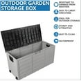 thumbnail image 5 of Galaxera Outdoor 75 Gallon Resin Deck Box Storage Patio Garden Yard Bench Seat Waterproof-Brown-new, 5 of 7