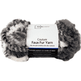 thumbnail image 2 of Mainstays Faux Fur Couture Yarn, 54 yd, Dark Grey, 100% Polyester, Super Bulky, Pack of 2, 2 of 7