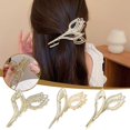 thumbnail image 2 of Élégantes Griffes de Cheveux Tulipe Couvre-Chef pour Femmes Filles Griffe S6 Pince Queue de Cheval, 2 of 8
