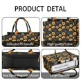 thumbnail image 4 of Large Capacity Tote Bag,Black Green Leaf Sunflower Pattern Handbag Fashion Luxury Tote Bag,15.7"x13"x 5.1" Inches,Laptop Compatible, 4 of 6