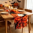 thumbnail image 2 of Hvmvliv 12x71 Inch Halloween Table Runner with Large Bow Decoration for Hallows Eve Holiday Kitchen Dining Table Party Decor Multicolor, 2 of 6