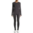thumbnail image 2 of ClimateRight by Cuddl Duds Women's Stretch Fleece Base Layer Crewneck Thermal Top with Cuff Thumbhole, 2 of 6