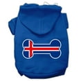 thumbnail image 4 of Pet, Dog  Cat Hoodie Screen Printed, "Bone Shaped Iceland Flag", 4 of 10