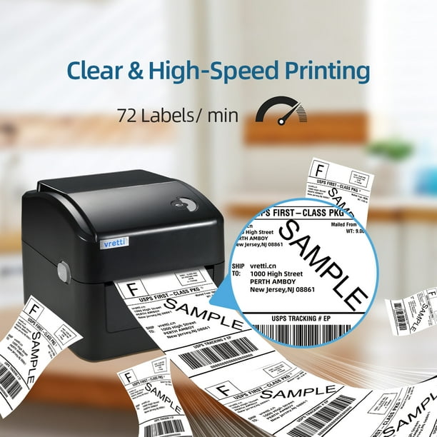 Bluetooth Thermal Shipping Printer for 4 x 6, Black Thermal Printer for Shipping Packages, Compatible with Etsy, Shipstation. - Walmart.com