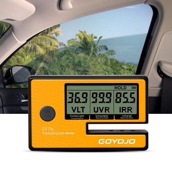 Labs Tint Meter Works on Side Windows, Digital Tint Solar Film Car Transmission Meter with Automatic Calibration, 3-in-1 Solar Film Meter VL UV IR De