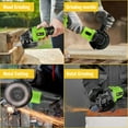 thumbnail image 2 of Conentool Cordless Battery Powered Angle Grinder, Grinders Power Tools, Cut-Off Tool, With 2pcs 4.0 Ah Battery, 2 Grinding Wheels, 6 Cutting Wheels, 2 of 15