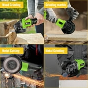 Conentool Rechargeable Electric Cordless Angle Grinder Tools With Adjustable Support Handle, with Safety Guard & 5'' Grinding/Cutting Wheel