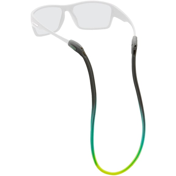 Chums Switchback Silicone Sunglasses Eyewear Retainer - Gray/Aqua/Yellow