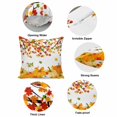 thumbnail image 6 of Throw Pillow Covers, Fall Pumpkins Decorative Throw Pillow Covers 20x20 Inch, Thanksgiving Red Orange Maple Leaves Branch Square Linen Pillow Cases for Couch/Living Room/Sofa, 6 of 9