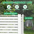 thumbnail image 6 of NAIZEA Air Conditioner Fence, 2-Panel White Vinyl Pool Equipment Enclosure, 38" W x 42" H Privacy Screens Fence Panels with Metal Stakes,Trash Can Enclosure for Outside, 6 of 8