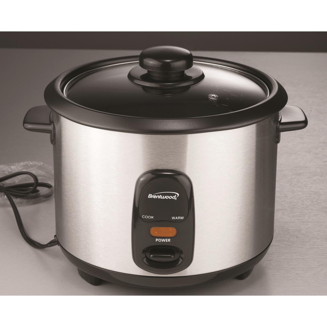 Brentwood Appliances New TS-20 10-Cup Uncooked/20-Cup Cooked Rice Cooker, Stainless Steel