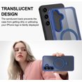 thumbnail image 7 of CASEFIV for Samsung Galaxy S25 Case,with Magnetic Invisible Stand [Military Drop Protection] [Compatible with MagSafe] Shockproof Slim Translucent Anti-Slip,Blue, 7 of 7