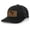 Black/Black, variant on Flying Eagle Engraved Leather Patch Mens Trucker Hat Baseball Cap, Charcoal/Black