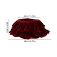 thumbnail image 3 of Christmas Tree Skirt 26.77in Burgundy Velvet-Look Double Ruffle Collar, 3 of 7