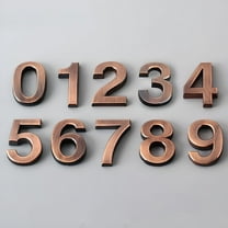 LAMIRO 2 Inch Brown House Numbers for Mailbox or Door Address,Home Office Hotel Room,3D Model,Self Adhesive. (1 Pcs)