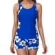 thumbnail image 2 of TaTaai Women's Stylish Printed Two-Piece Conservative Swimsuit Sleeveless Round Neck with Chest Pad Soft Elastic Nylon Spandex Swimwear for Summer Beach Daily Use Gift, 2 of 9