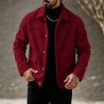 thumbnail image 2 of Turilly Men's Collared Shacket Snap Button Jacket Flap Pockets Casual Lightweight Overshirt for Fall Winter Daily, 2 of 9