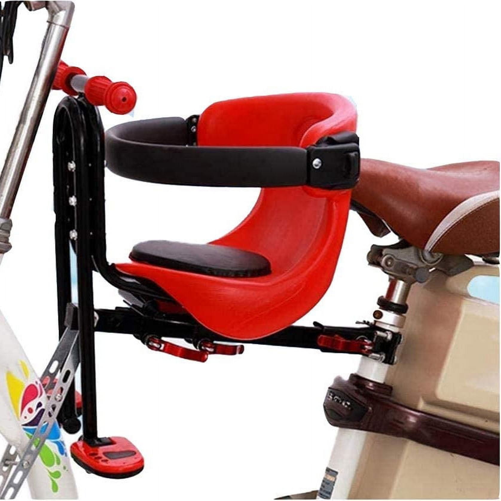 Child Bike Seat, Portable Front Mounted Child Bicycle Seat with Handrail, Mountain Bike Child Safety Seat, Comfortable and Safe Seat for Toddler