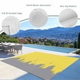 thumbnail image 3 of Outdoor Rug 3x5 ft Abstract Graffiti Outdoor Large Area Rug Non Slip Rubber Grey Yellow Painting Front Door Mat RV Rug Camping Carpet Patio Outdoor Rugs for Backyard Balcony Deck Porch Indoor, 3 of 9