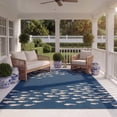 thumbnail image 3 of Safavieh Courtyard Victoria Fishes Indoor/Outdoor Area Rug, Navy/Beige, 6'7" x 9'6", 3 of 10