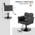 thumbnail image 2 of UBesGoo Hydraulic Salon Chair, Heavy Duty 360° Swivel Barber Styling Chair, Black, 2 of 8