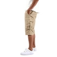 thumbnail image 4 of CCRFTGI Cargo Pants for Men Big &tall Elastic Waist Drawstring Shorts Workout Beach Vacation Summer Shorts Men's Cargo Shorts with Pockets Khaki 2XL, 4 of 9