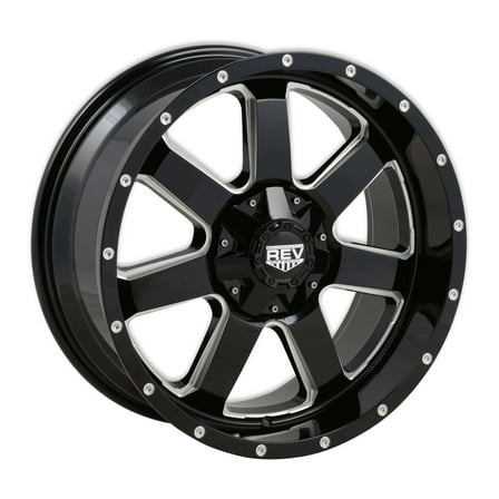 REV Wheels 885M-2903512 885 Series- 20x9 - 4.53 bs - 6x5.5/6x135 -Black/Machine Lip