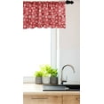 thumbnail image 3 of Ambesonne Holiday Window Valance, Christmas Snowflakes Winter, 54" X 18", White and Vermilion, 3 of 3