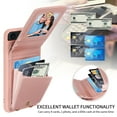 thumbnail image 5 of Nalacover RFID Blocking Wallet Case for iPhone 7/8/SE 2020/SE 2022, Shockproof PU Leather Magnetic Button Zipper Purse Card Slots & Kickstand Crossbody Phone Case with Shoulder & Wrist Strap,Rosegold, 5 of 12