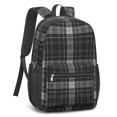 thumbnail image 2 of Black and White Checkered Pattern 17" School Backpacks for Teens,Waterproof Oxford Fabric,S-Shape Padded Straps for School,Travel,Hiking,Camping, 2 of 6