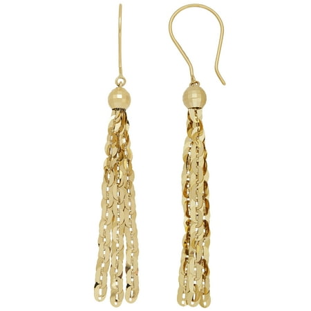 Simply Gold 10k Cleo Tassel Earrings