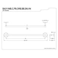 thumbnail image 2 of Kingston Brass Classique 24" Porte-Serviettes, 2 of 2