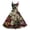 Deep Red, variant on Women's Distressed American Flag Maxi Dress with Vintage Rose Prints and Spaghetti Straps for 4th Of July Parades Memorial Day Events Blue S