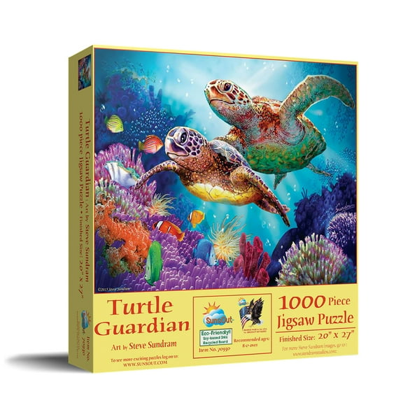 SUNSOUT INC - Turtle Guardian - 1000 pc Jigsaw Puzzle by Artist: Steve Sundram - Finished Size 20" x 27" - MPN# 70930