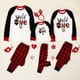 thumbnail image 1 of Conjunto de pijama para padres e hijos con estampado navideño, cuello redondo, camisa de manga larga, pantalones a cuadros, 1 of 1