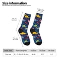 thumbnail image 2 of Balery Dinosaur Flowers Calcetas Largas con Estampado para Hombre y Mujer – Suaves y Transpirables, Talla Única (US 5-11), 2 of 6