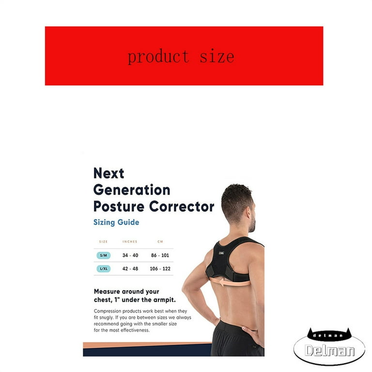 Posture Corrector for Men and Women - Infused Upper Back Spine, Neck,  Shoulder & Clavicle Support Brace - Adjustable & Breathable for Bad Posture,  Slumping, Pain Relief 