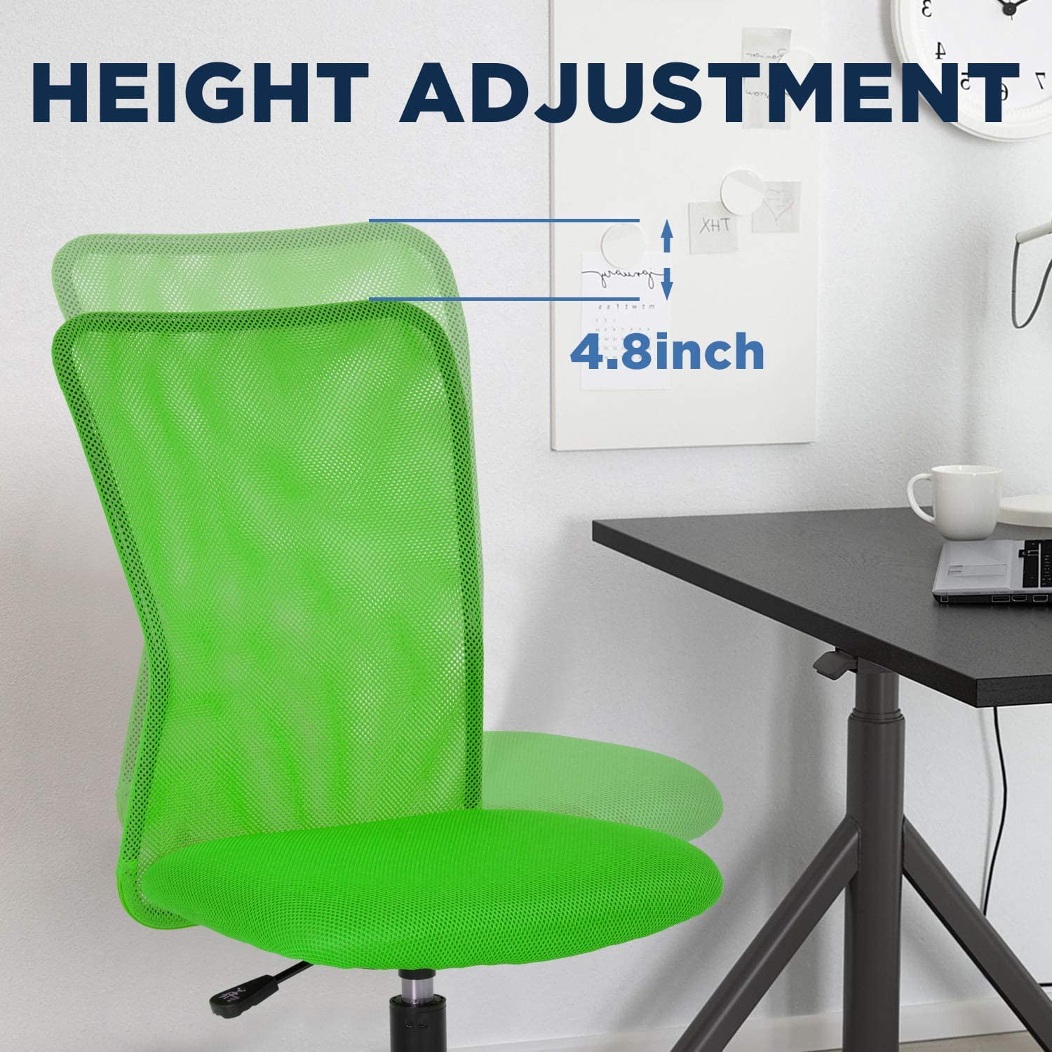 FDW Ergonomic Home Office Chair, Lumbar Support, Rolling Swivel for Women(Green)
