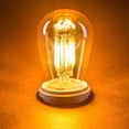 thumbnail image 3 of TGHTBA-6 Pack Dimmable Vintage LED Edison Light Bulbs 3W Edison Light Bulbs 30W Equivalent Warm Yellow 2200K E26 E27 Medium Base ST45 Amber Glass Decorative Bulbs, AC110V, 3 of 4