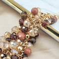 thumbnail image 5 of Bocar Fashion Crystal Stone Beads Chunky Collar Statement Jewelry Set, with Earrings, for Women, Brown, 19 inches (NK-10260-Amber Brown), 5 of 7