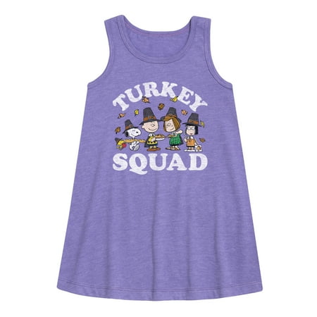 

Peanuts - Turkey Squad - Toddler and Youth Girls A-line Dress