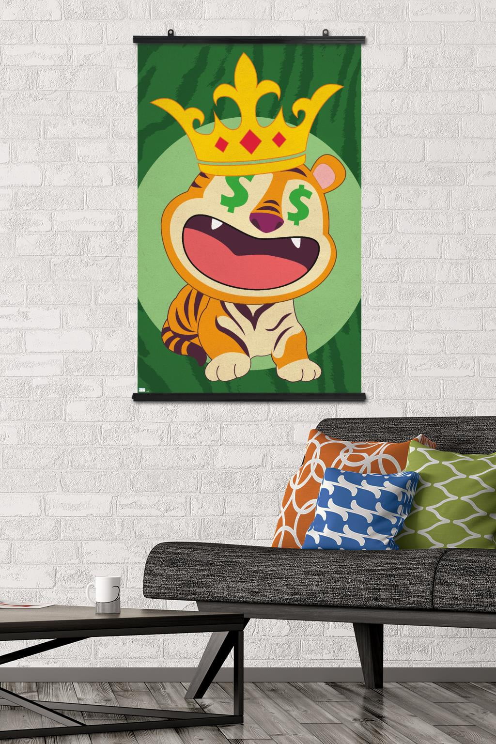 Tiger with Crown Wall Poster, 22.375" x 34"