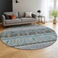 thumbnail image 6 of Addison Rugs Mayfield Premium Machine Washable Transitional Stripes Emerald Round Rug, 8' x 8', 6 of 6