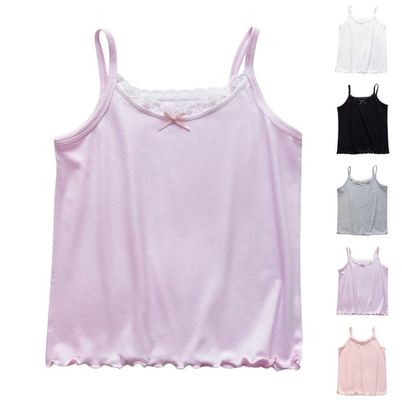 Bxsruta Girls 3-14 Years Cotton Training Bras Wireless Breathable First Stage Vest Camisole for Developing Teen Girls Everyday Wear Single