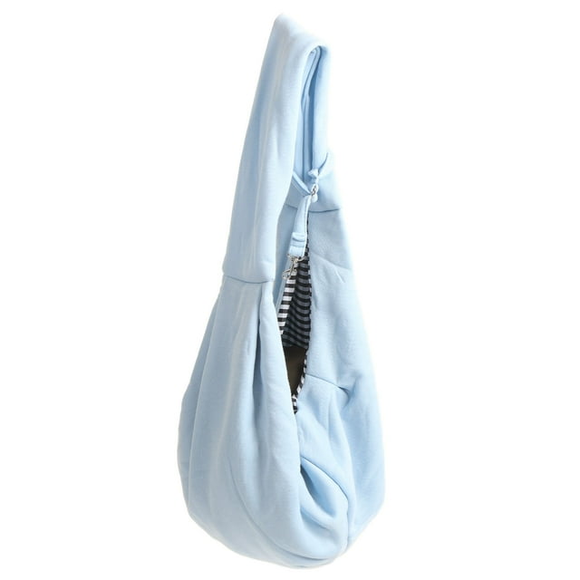 Bolsa de hombro para mascotas de poliéster con correa suave y manos libres, con gancho de seguridad para paseos al aire libre y fiestas.