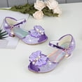 thumbnail image 4 of Mepaouo Girls Dress Shoes Princess High Heels Sparkly Mary Jane School Party Wedding Flower Ballet Flats, 4 of 6