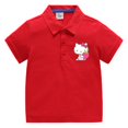 thumbnail image 3 of Camiseta de manga corta de algodón para niños de Hello Kitty, POLO con solapa de temperamento para niña, camisa informal de media manga de verano para niños, 3 of 5