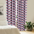 thumbnail image 2 of Ambesonne Abstract Curtains, Geometric Grunge Motif, Pair of 28"x84", Violet Blue White, 2 of 5